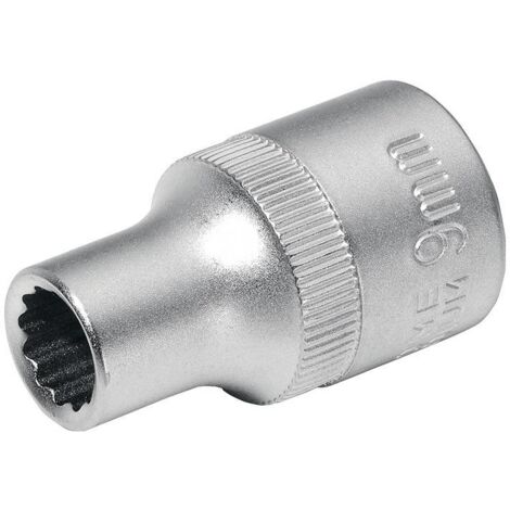 PROMAT  Steckschlüsseleinsatz  1/2 Zoll 12-kant Schlüsselweite 30 mm Länge 45 mm