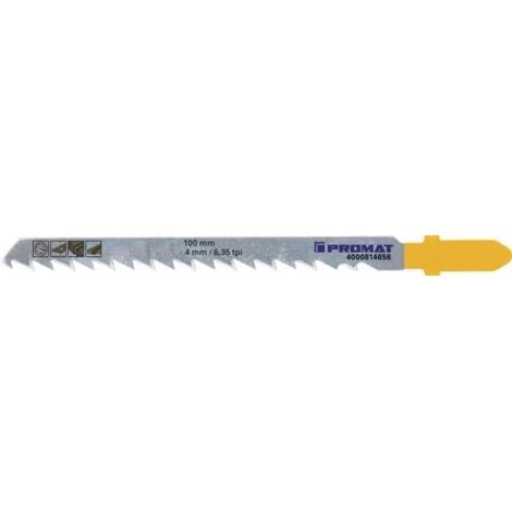 PROMAT  Stichsägeblatt  Gesamtlänge 100 mm Zahnteilung 4 mm Stärke 1,27 mm HCS