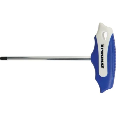 PROMAT  Stiftschlüssel mit Quergriff  Schlüsselweite 6 mm Klingenlänge 150 mm S2