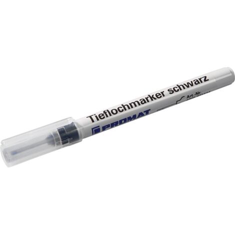 Promat Tieflochmarker schwarz 1 mm Rundspitze dünne Spitze 20mm wasserfest 1 Stk
