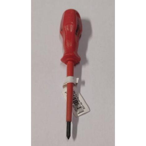 PROMAX - GIRAVITE PROFESSIONALE PER ELETTRICISTA - PER VITI A CROCE CON PUNTA PH0x75MM - LAMA ISOLATA E MANICO ROSSO ERGONOMICO IN PVC