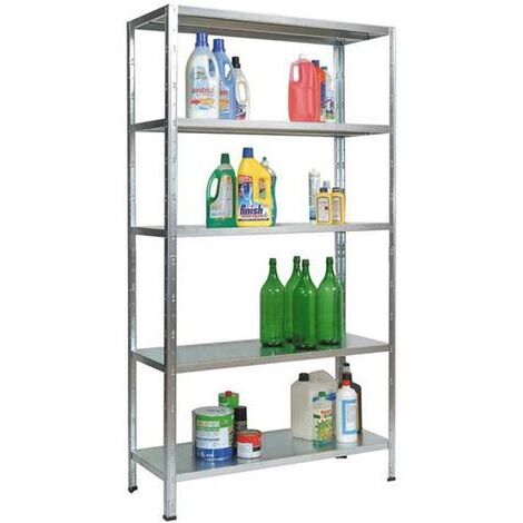 Prometal KIT SCAFFALI AD INCASTRO ZINCATO Aste spezzate cm. 100x40x186 h
