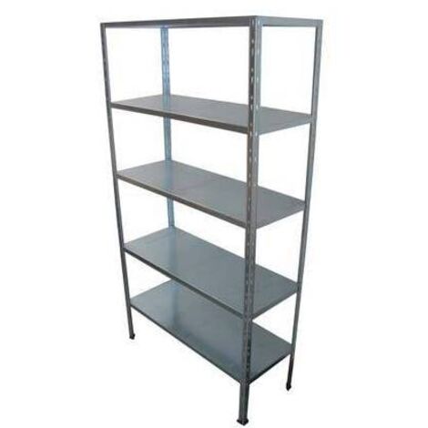Prometal Scaffale Zincato 100x40x198 cm con 5 Ripiani Robusti
