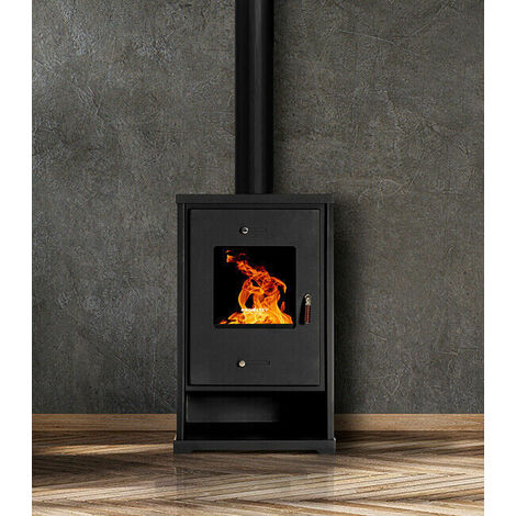 Prometey – Poêle à bois 7 kW – Efficacité 82% – Pour pièces de 16 à 50 m² – Diamètre sortie fumée Ø 130 mm – Classe énergétique A+