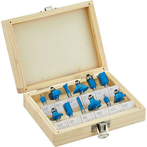 Promo coffret 12 fraises a bois tct a defoncer pour defonceuse 1/4
