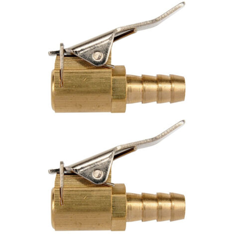 Promo lot de 2 embouts gonflage agrafe cote valve pour pistolet gonfleur 8 mm