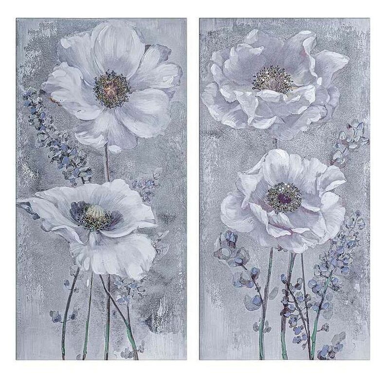 

Promoción pareja 2 pinturas modelo FLORES LUX sobre lienzo Burkina