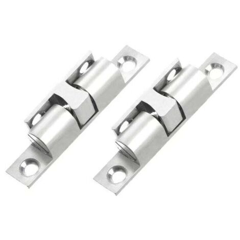 Promoción: Cerradura de rodillo de doble bola con tornillos para cerraduras de gabinetes y muebles - Plateada (8 piezas, 70 mm), AAFGVC