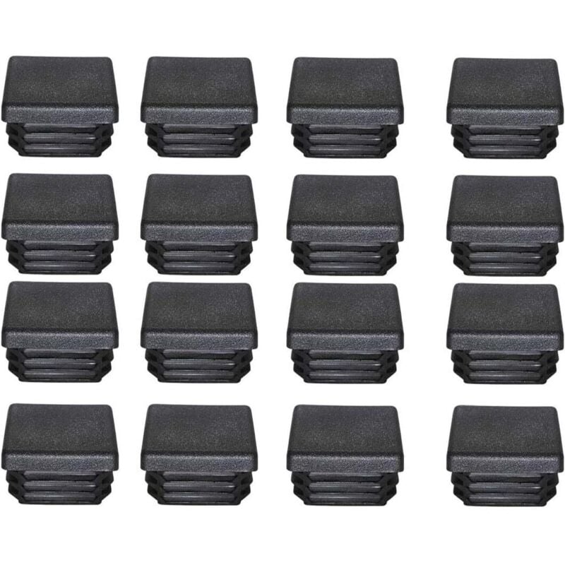 Promoción, Tapón de plástico 40x40 mm Tapa de extremo de tubo cuadrado negro Tapas de extremo de plástico Tapones ciegos para pies de muebles de