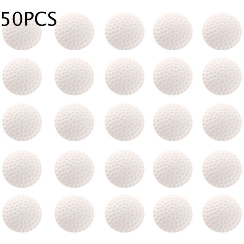 Promoción, Topes de puerta, Paquete de 50 protectores suaves para paredes y muebles, Tope de puerta (Blanco)