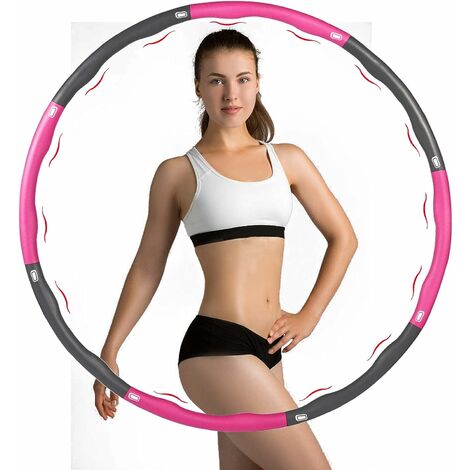 Promotion, AGILITY Hula Hoop, Hula Hoop Fitness 8 Sections Cerceau de Adulte Démontable avec Corde à Sauter Ventre pour Formation Adultes Amincissant Amateur Calorie Brulante