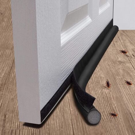 Promotion, Anti Cold Door Bottom One-sided, 96cm One-sided Door Bottom, Weather Stripping Door Seal Strip, Anti Cold Door Draught Excluder One-sided, Anti Mouse Cockroach Waterproof (Black),Ugreat