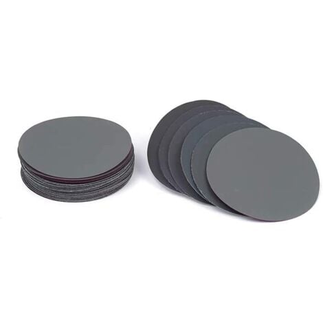 Promotion, Disques de Ponçage à l'eau Ronds secs et Humides Grain 600/800/1000/1200/1500/2000 Crochet et Boucle Disque de Papier Abrasif Feuille de Sable 30pcs / lot 3 Pouces 75mm Ensemble Varié,AAFGV