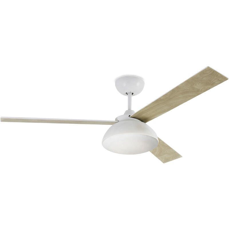 Faro Barcelona - Ventilateur de plafond Rodas dc Blanc 132 cm avec led