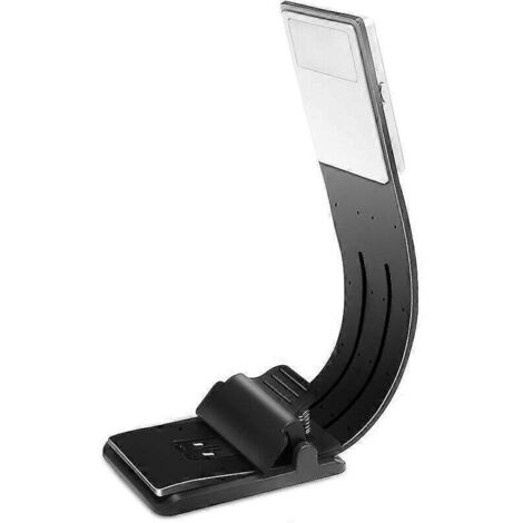 Promotion hivernale, Lampe de lecture avec pince, Lampe de lecture LED, 4 niveaux de luminosité réglables, Rechargeable par USB, Idéale pour les enfants et la nuit