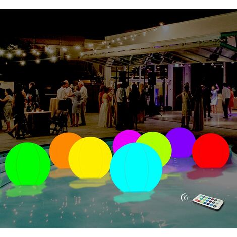 Promotion, Jouets de piscine 13 couleurs Glow Ball 40 CM Gonflable LED Light Up Beach Ball avec télécommande, Glow in The Dark Party Supplies, pour jeux et décorations d'intérieur de plage, 1PCS,AAFGV