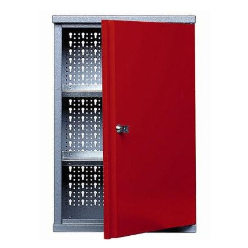 Armoire murale L:40cm 1 porte et 2 étagères - Rouge - Kupper