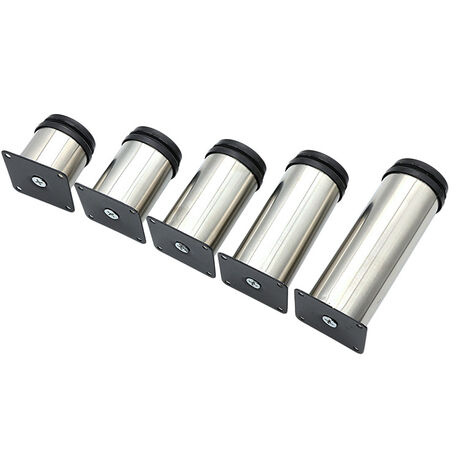 Lot de 4 Pieds de meubles de hauteur réglable en acier inoxydable pour canapé table armoires - 5cm - 5cm