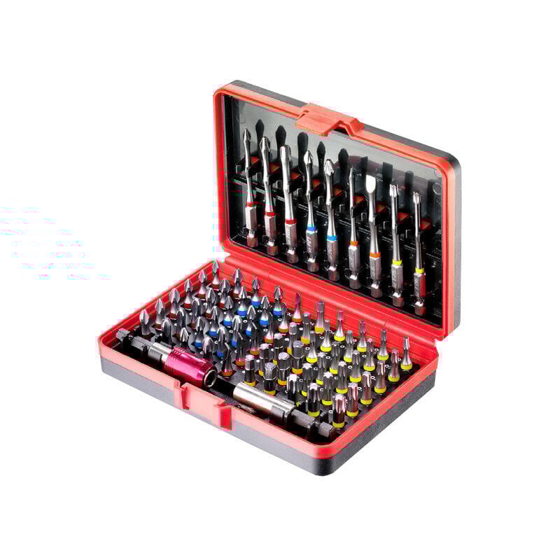 Promac - Coffret de jeu d'embouts de vissage 1/4 71 pièces repère de couleur - BC-71