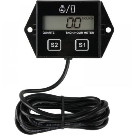 Promotion, Tachymètre de compteur horaire numérique, rappel de maintenance, batterie remplaçable, arrêt automatique, utilisation pour tondeuse à gazon ZTR Générateur de tracteur Marine VTT Mot