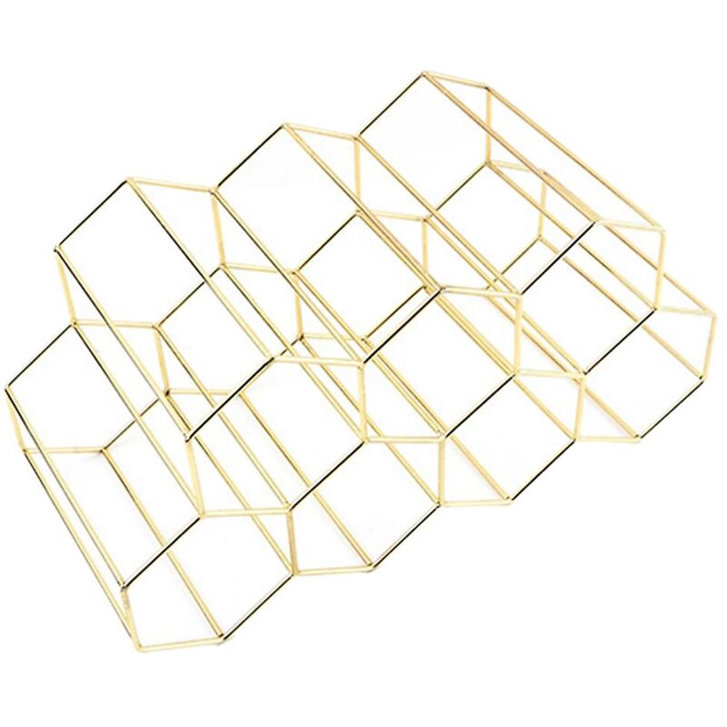 [Promotions en stock] Casier à vin de comptoir, casier à bouteilles de vin en métal pour 9 bouteilles