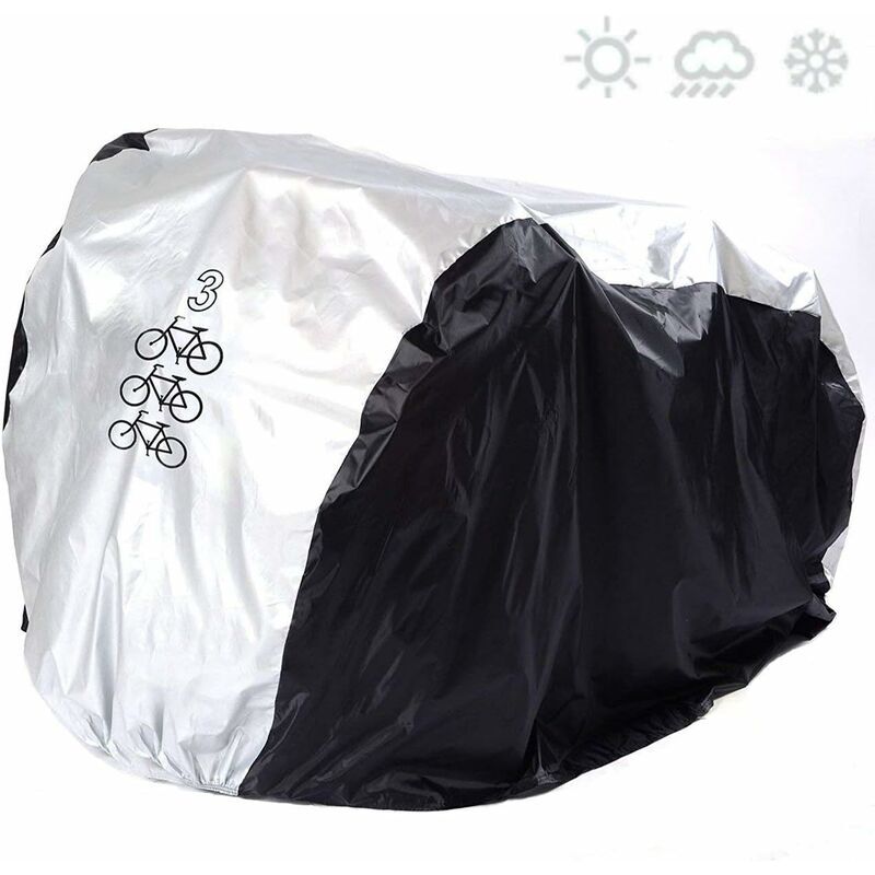 [Promotions en stock] Housse de vélo pour 3 vélos - Étanche - Résistante à la poussière - Protection UV