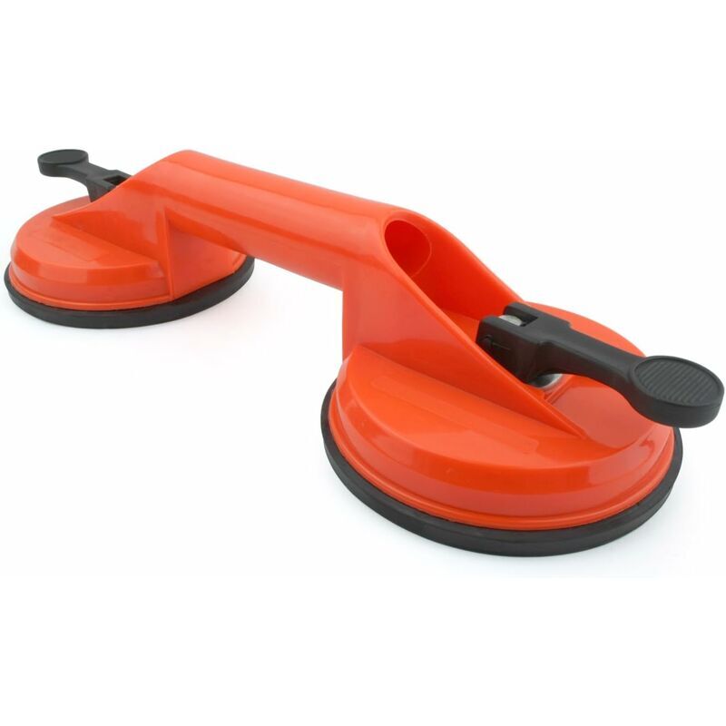 [Promotions en stock] poignée ventouse, ventouse capacité de levage de 100kg, ventouse double verre vitre avec 2 ventouses – orange