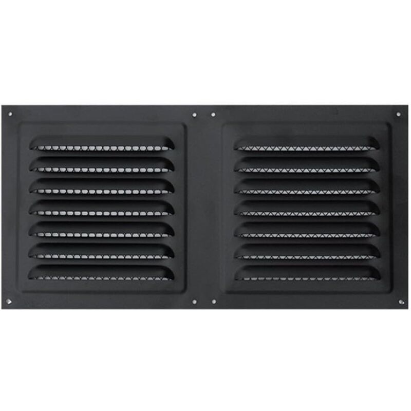 Promouvoir une bonne ventilation, moustiquaire pour ventilation ou plafond 300 x 150 mm (noir)