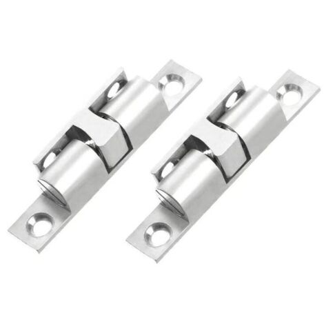 Promozione, Chiusura a rullo con doppia sfera in rame con viti per chiusura di armadi e mobili - Argento (8 pezzi, 70 mm), AAFGVC
