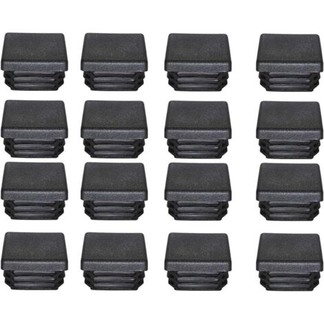 UGREAT Promozione, Tappo in plastica 40x40mm Tappo terminale per tubo quadrato nero Tappi terminali in plastica Tappi ciechi per piedini per mobili trampolino 16 pezzi
