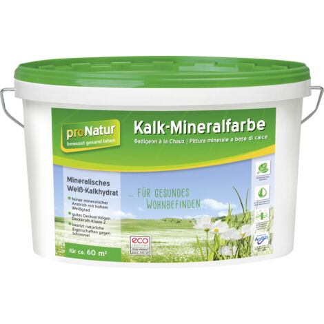 Pronatur Kalk-Mineralfarbe 10 L weiß Wandfarbe
