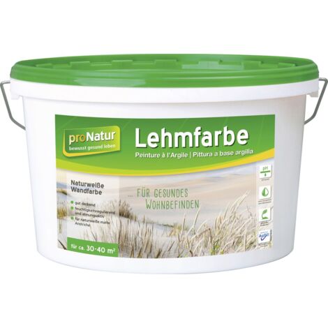 Pronatur Lehmfarbe Naturweiß 5 L weiß Wandfarbe