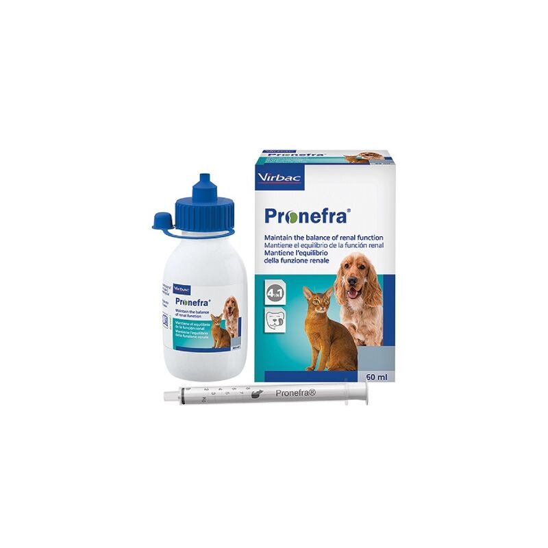 

PRONEFRA Tratamiento de la Enfermedad Renal Crónica en Perros y Gatos 180 ml