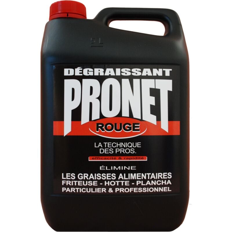 PRONET Dégraissant alimentaire 5 litres rouge - PRONET