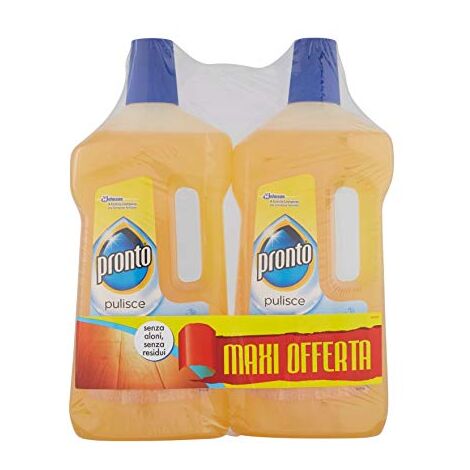 PRONTO 2 PZ LEGNO PULITO PULIZIA PROFESSIONALE ESALTA LA NATURALE BELLEZZA DEL LEGNO NON LASCIA ALONI E RESIDUI 750ML