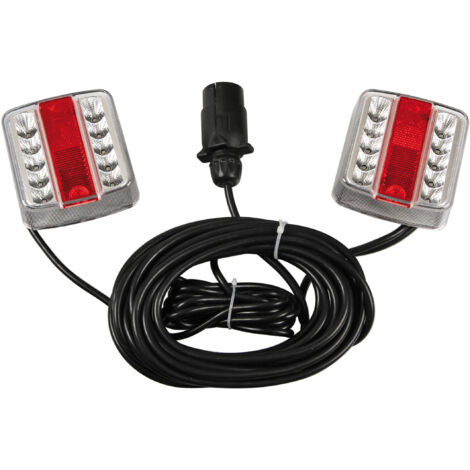 Pronto-Fari, Kit Di Segnalazione Led Posteriore Magnetico Preassemblato, 12V