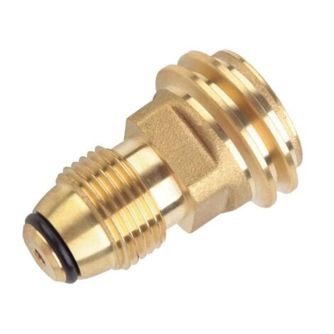 Propane Tank Adapter Converts POL LP Service Valve to QCC1 / Type1 Hose or Regulator