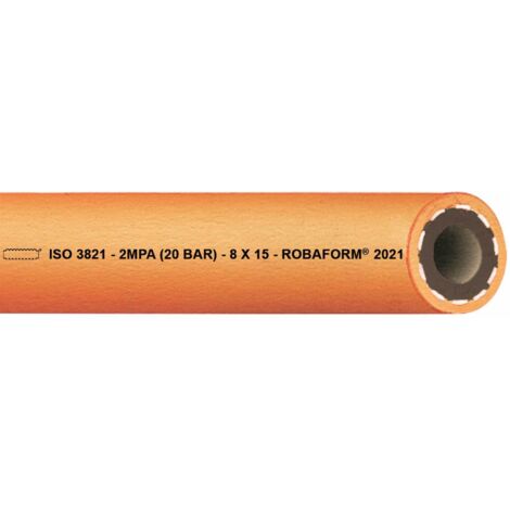Propangasschlauch ROBAFORM® Innen-Ø 8,0 mm Wandstärke 3,5 mm Außen-Ø 15,0 mm Länge 50 m