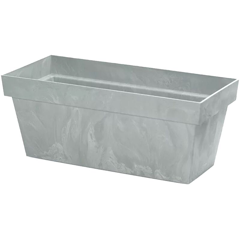 Properplast Maceta cube case beton effect 8l., dimensiones (mm) 392x182x160, color hormigón - Calcestruzzo