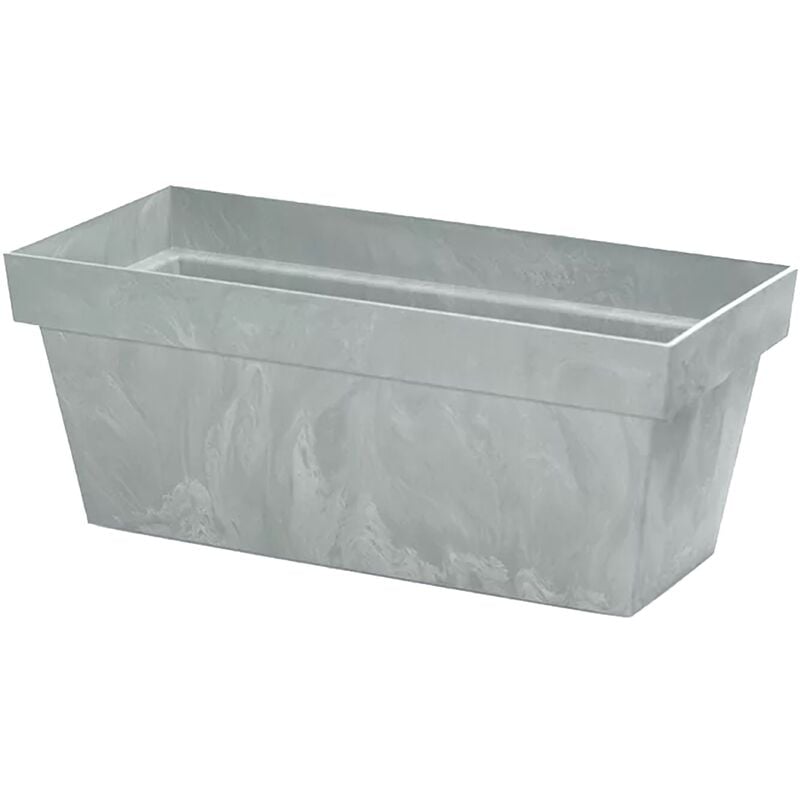 Properplast Vaso cubo effetto cemento 25,5l., dimensioni (mm) 587x264x236, colore cemento - Calcestruzzo