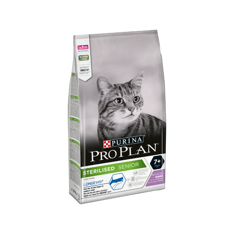 Pro Plan Longevis Sterilised al Tacchino per Gatti Senior 7+ da 1,5 kg - Purina