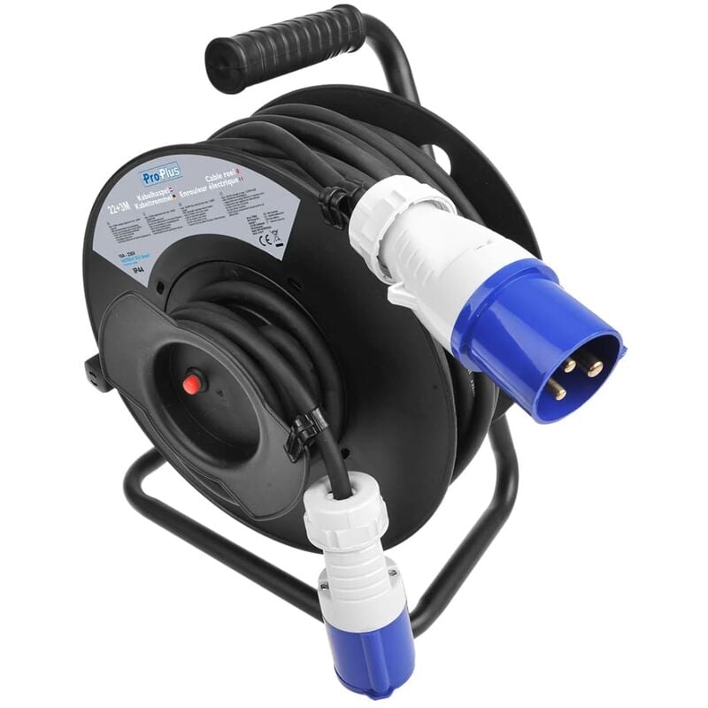 

Carrete de cable 25 m 1xCEE - Negro - Proplus