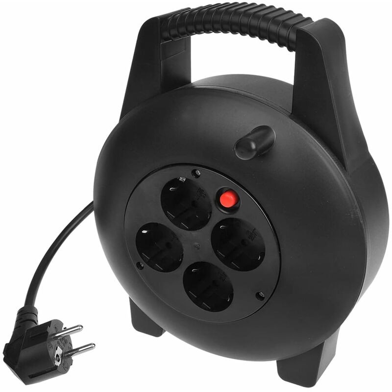 

ProPlus Carrete de cable con 4 salidas Schuko 10 m