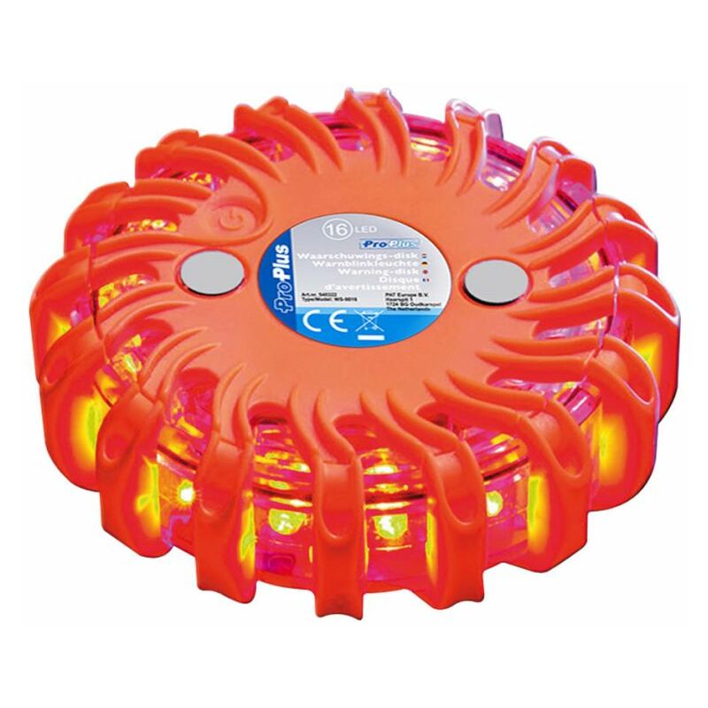 

ProPlus Discos de advertencia con 16 LEDs naranja