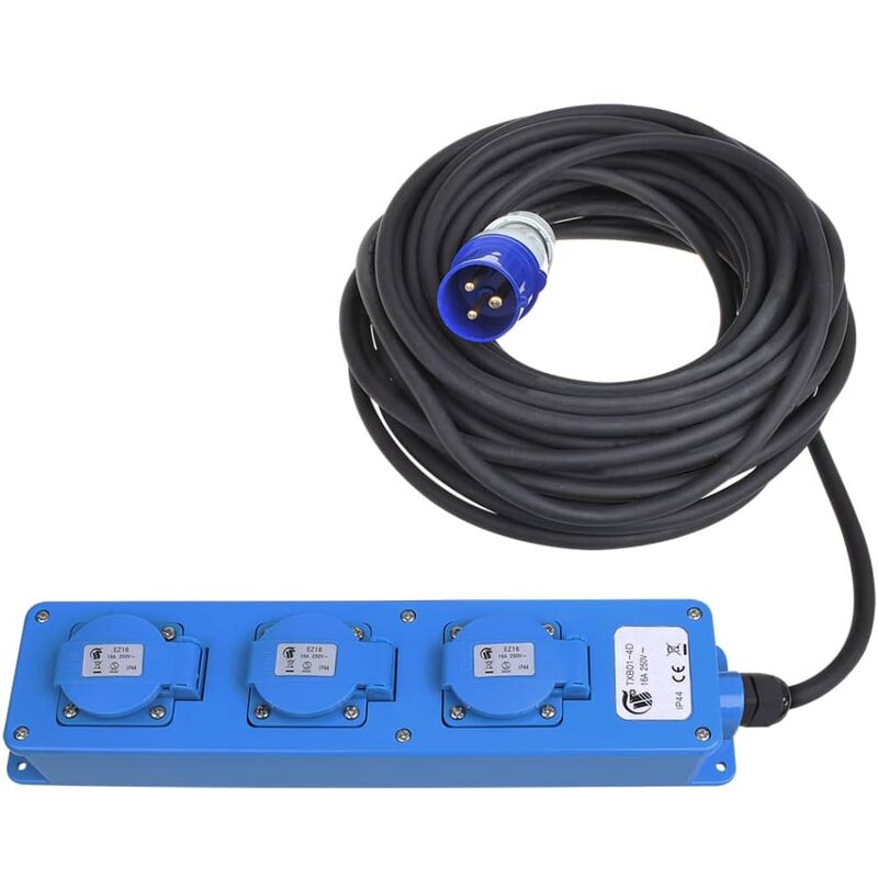 

ProPlus Regleta de 3 enchufes Schuko 20 m 2 USB - Negro