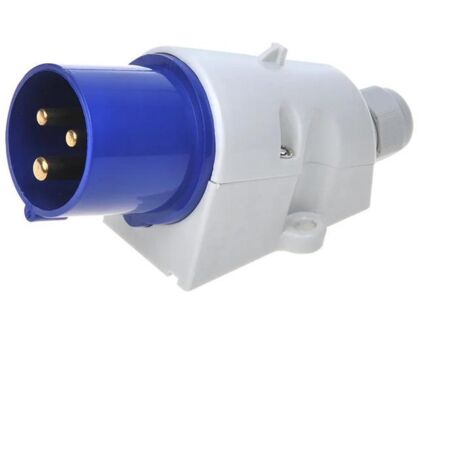 ProPlus Stecker CEE Aufbau 16 Amp. 3-polig blau / weiß