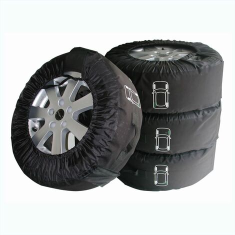 ProPlus Tyre Covers Profi Set of 4 390053 - Black