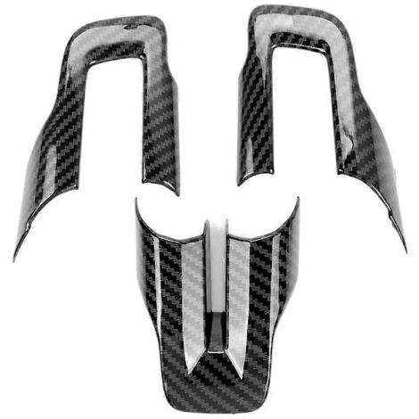 Propriétaires de véhicules - Set de 3 autocollants décoratifs pour cadre de bouton de volant de voiture, accessoire intérieur personnalisé, adhésif résistant.