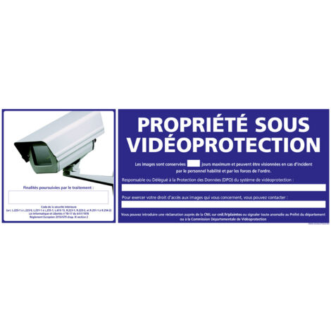 PROPRIETE SOUS VIDEO-PROTECTION (G1076) - Adhésif - 210 x 75 mm