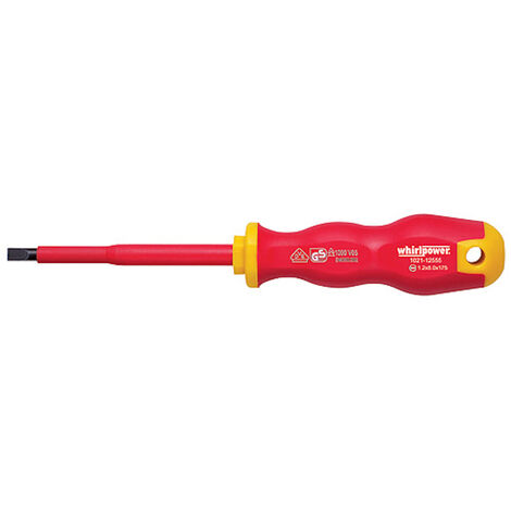 PROREGAL Isolierter Schraubendreher Schlitz Whirlpower® 5.5 / 125mm, DIN5264, VDE 1000V, GS